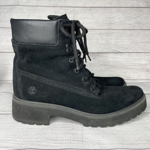 Timberland Shoes - Timberland Carnaby Cool 6 Inch Boot Black Suede Lace Up Combat women's size 11
